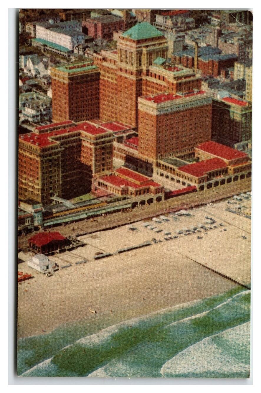 Chalfonte-Haddon Hall Atlantic City NJ Boardwalk Beach Aerial View Postcard
